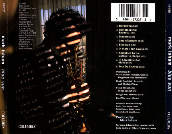 Mark Isham ‎– Blue Sun CD VG+/VG+