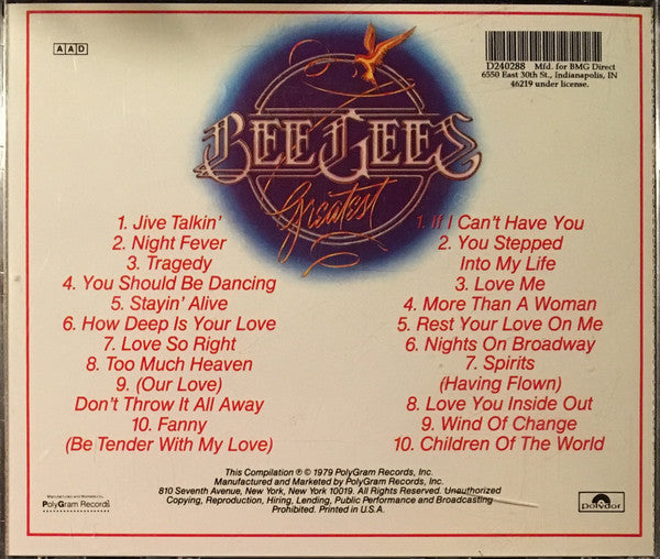 Bee Gees – Greatest 2 x CD VG+/VG+