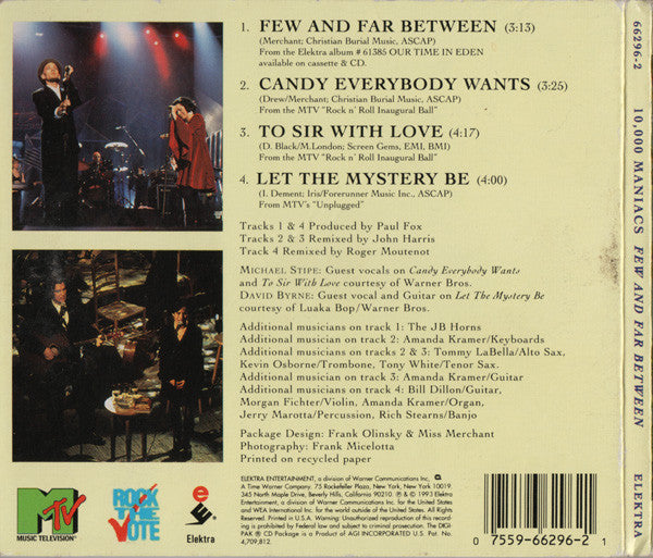 10,000 Maniacs – Few & Far Between CD VG+/VG+