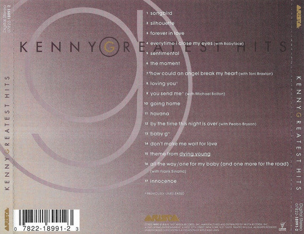Kenny G – Greatest Hits CD VG+/VG+