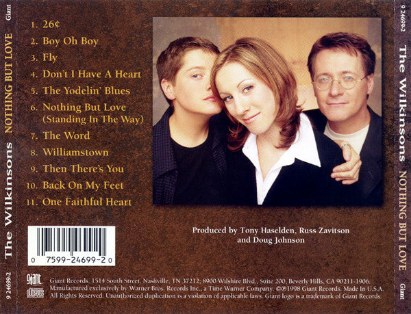 The Wilkinsons – Nothing But Love CD VG+/VG+