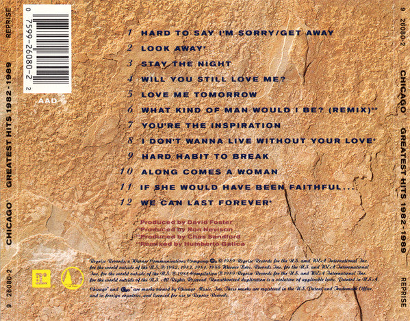 Chicago – Greatest Hits 1982-1989 CD VG+/VG+