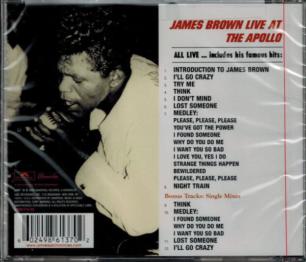 James Brown – Live At The Apollo (1962) Expanded Edition CD Mint Condition
