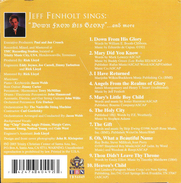 Jeff Fenholt ‎– Jeff Fenholt Sings CD VG+/VG+