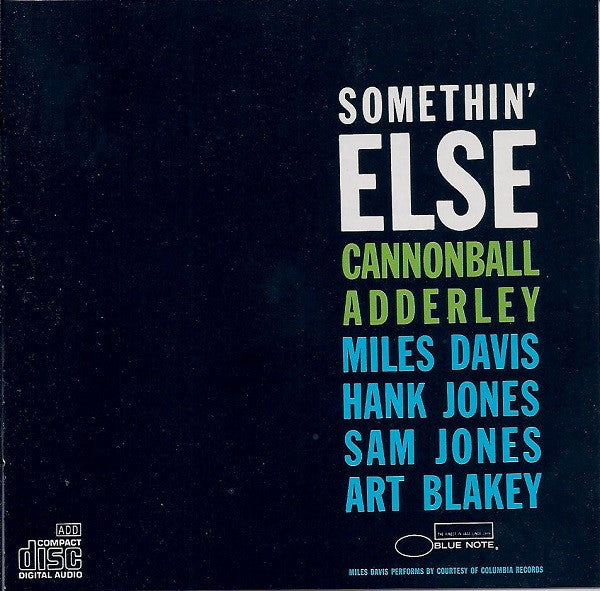 Cannonball Adderley – Somethin' Else CD VG+/VG+