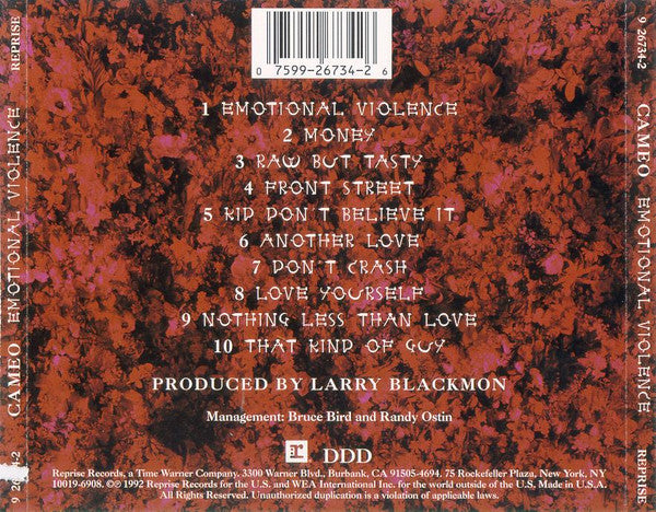 Cameo – Emotional Violence CD VG+/VG+