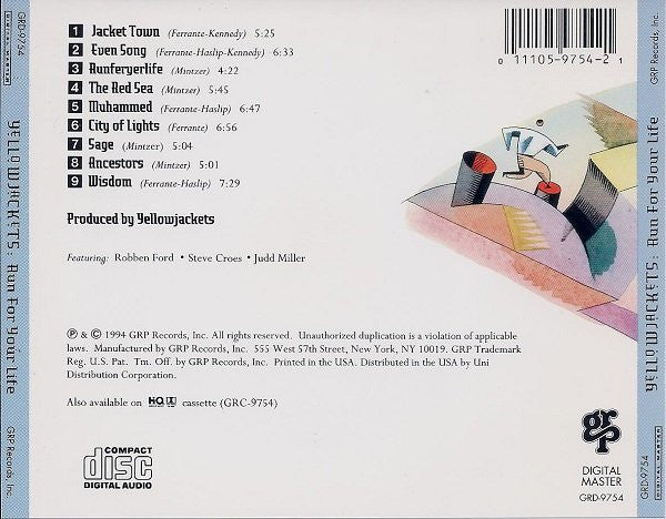 Yellowjackets – Run For Your Life CD Mint Conditions