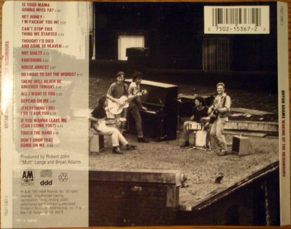 Bryan Adams – Waking Up The Neighbours CD VG+/VG+