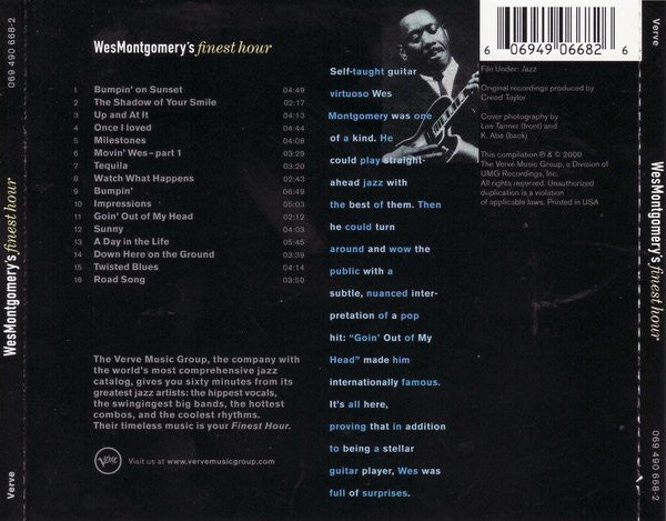 Wes Montgomery – Wes Montgomery's Finest Hour CD VG+/VG+