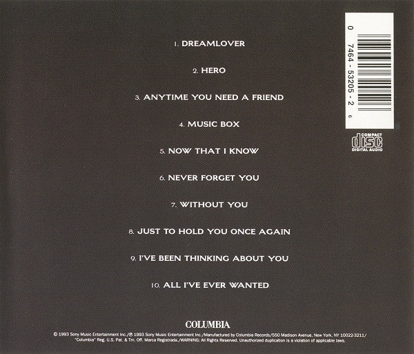 Mariah Carey – Music Box CD VG/VG