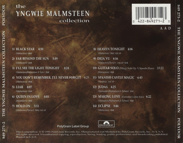 Yngwie Malmsteen – The Yngwie Malmsteen Collection CD NM