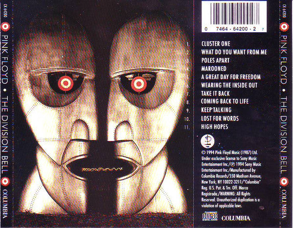 Pink Floyd – The Division Bell CD VG+/VG+