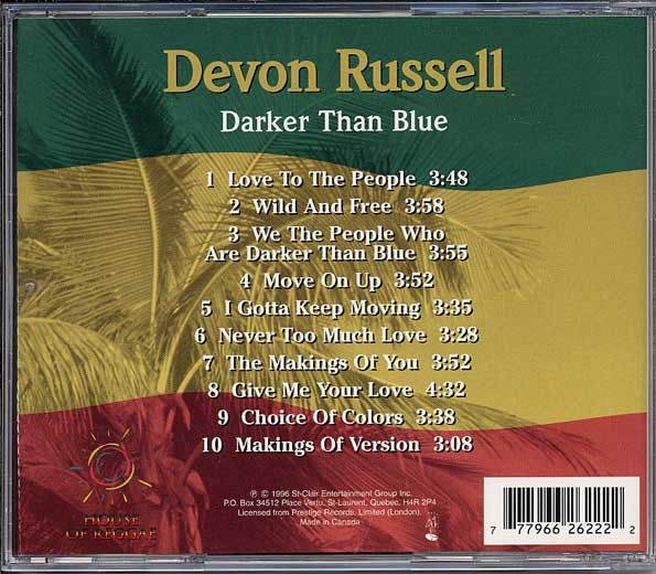 Devon Russell ‎– Darker Than Blue CD VG+/VG+