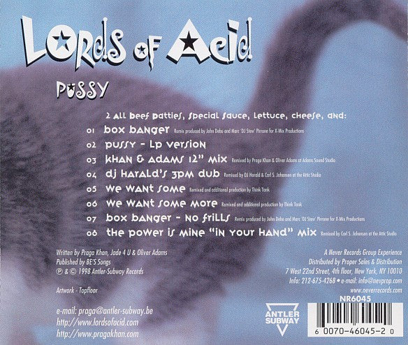 Lords Of Acid – Pussy CD VG/VG