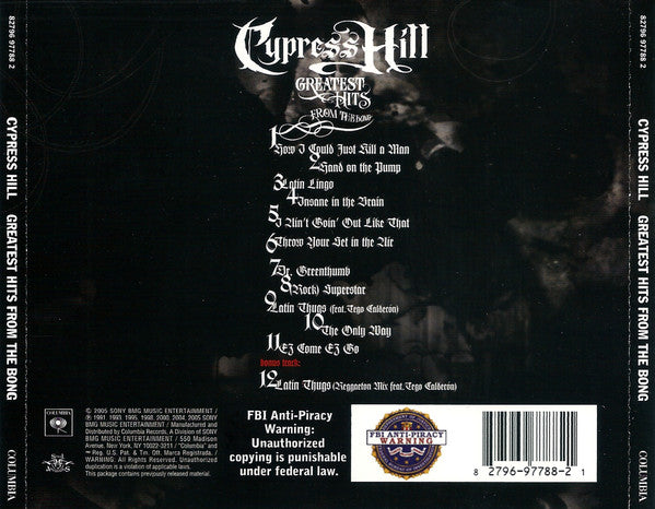 Cypress Hill – Greatest Hits From The Bong CD VG+/VG+