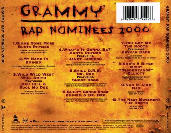 Various ‎– Grammy Rap Nominees 2000 CD Mint Conditon