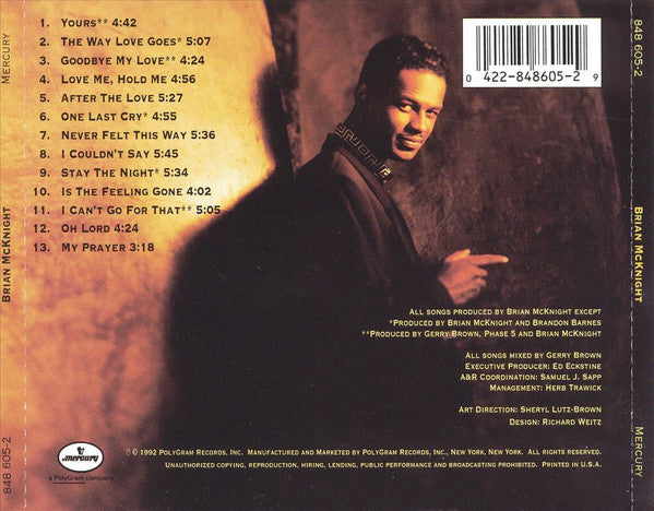 Brian McKnight ‎– Brian McKnight CD Mint Condition