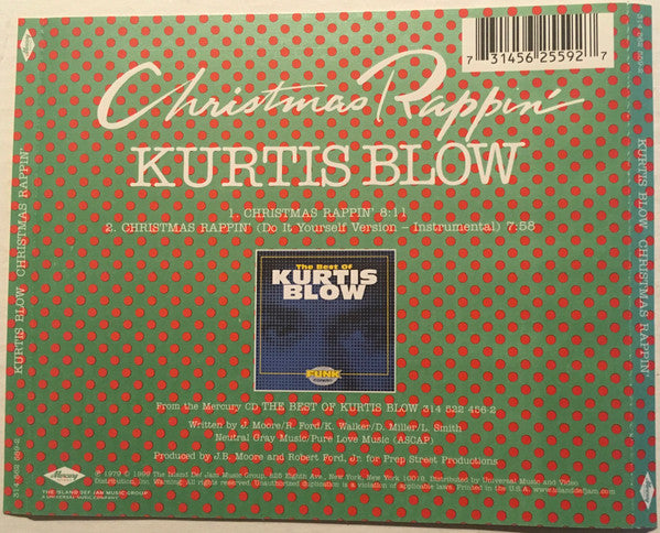 Kurtis Blow ‎– Christmas Rappin' CD Mint Condition