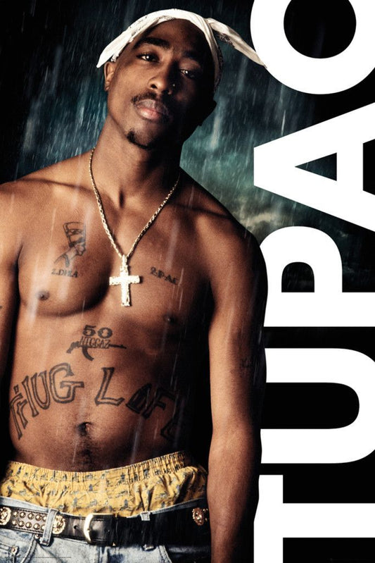 Tupac-Rain Poster
