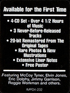 John Coltrane– The Complete 1961 Village Vanguard Recordings 4xCD Boxet