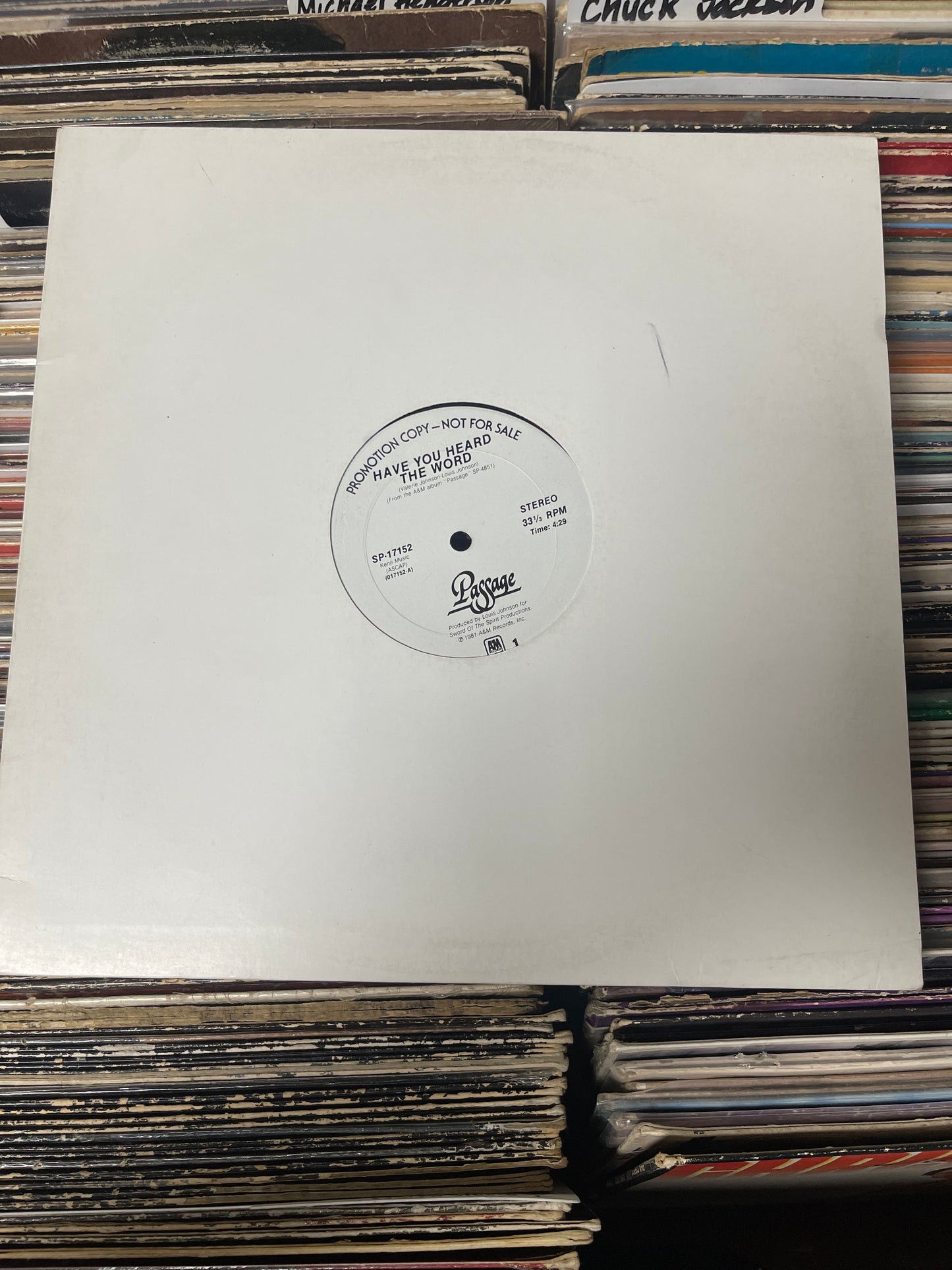 Passage – Have You Heard The Word 12" Promo Vinyl LP VG+
