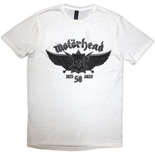 Motörhead 50 Years Wings Badge White
