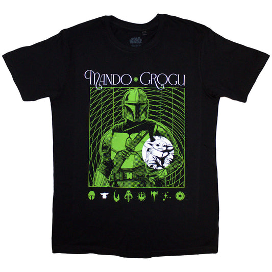 Star Wars The Mandalorian Mando & Grogu Neon Black